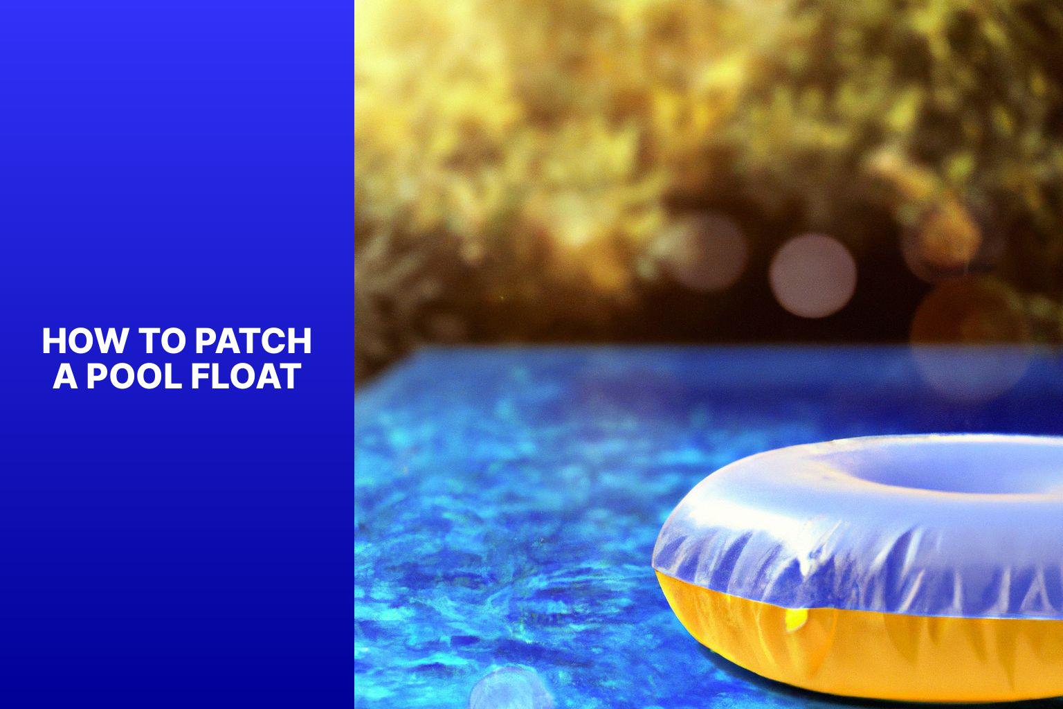 how to patch a pool float78j2 How to Patch a Pool Float?